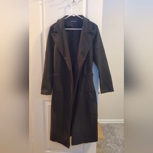 Black long trench coat
